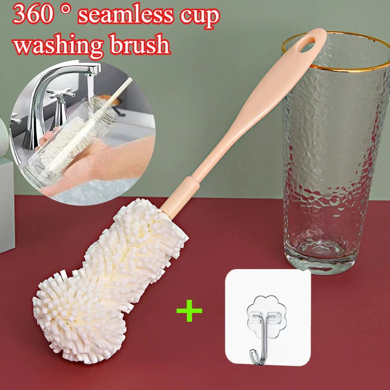 Schwamm Reinigung Tasse Pinsel PP Silikon Tasse Pinsel Reinigung Kleine Pinsel Flasche Pinsel Tee Tasse Glas Tasse Pinsel Baby Flasche Pinsel Werkzeug Image