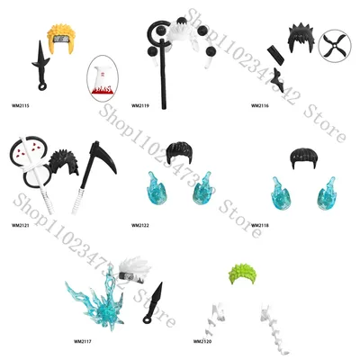 WM6109 Narutoess Anime Cartoon Bricks Building blocks Madara Zetsu Might Guy Sasuke Kakashi Minato Image
