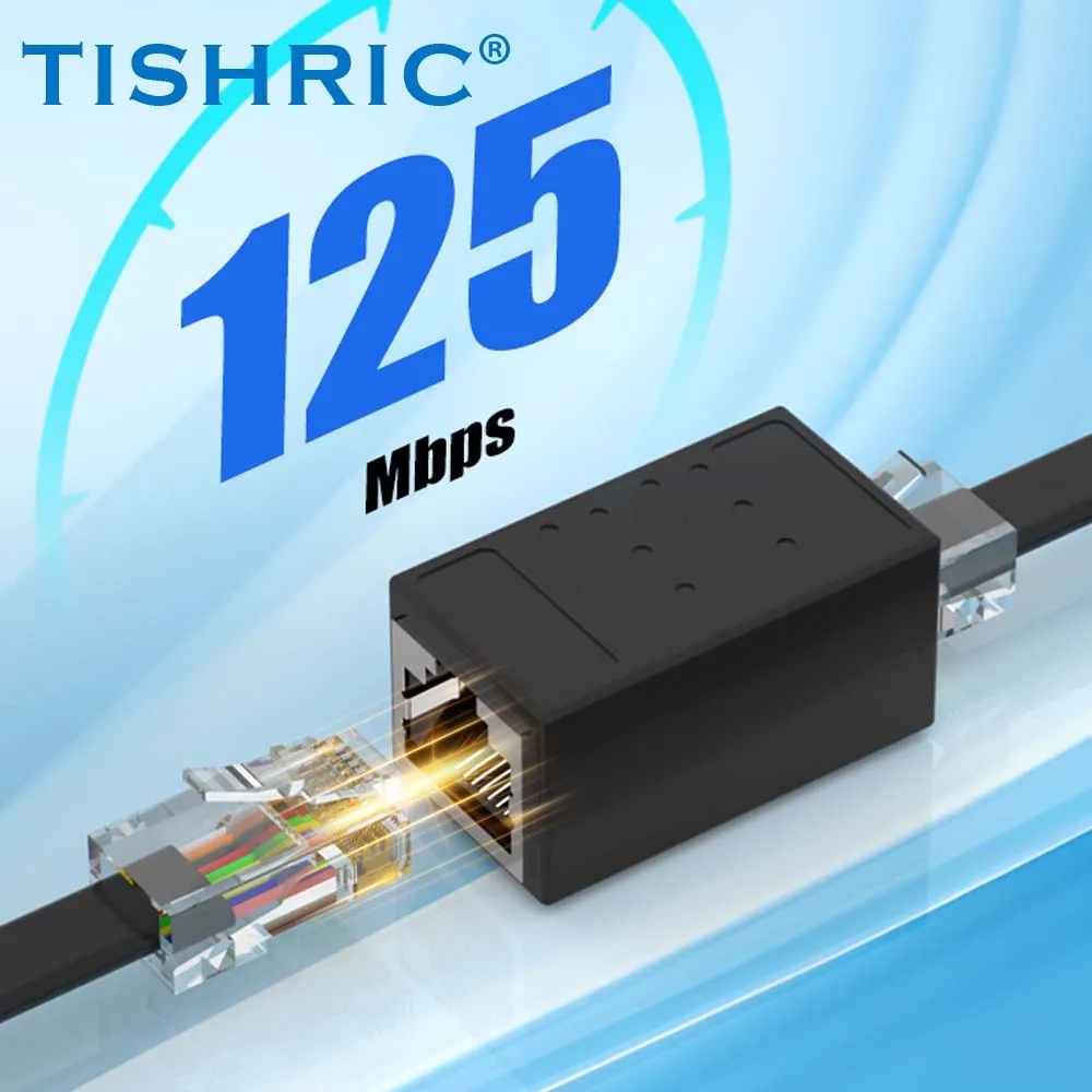 TISHRIC RJ45 Stecker Extender Ethernet Adapter Single Port RJ45 Extender Netzwerk Stecker Verlängerung Für Ethernet Kabel Image