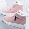 2024 Winter Stiefel Frauen Stiefeletten Warme PU Plüsch Winter Frau Schuhe Turnschuhe Wohnungen Lace