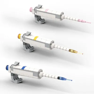 Pipette Baustein MOC Kreative IDEA Serie Scanner Ziegel Pipette Pistole Medizinische Gerät Image