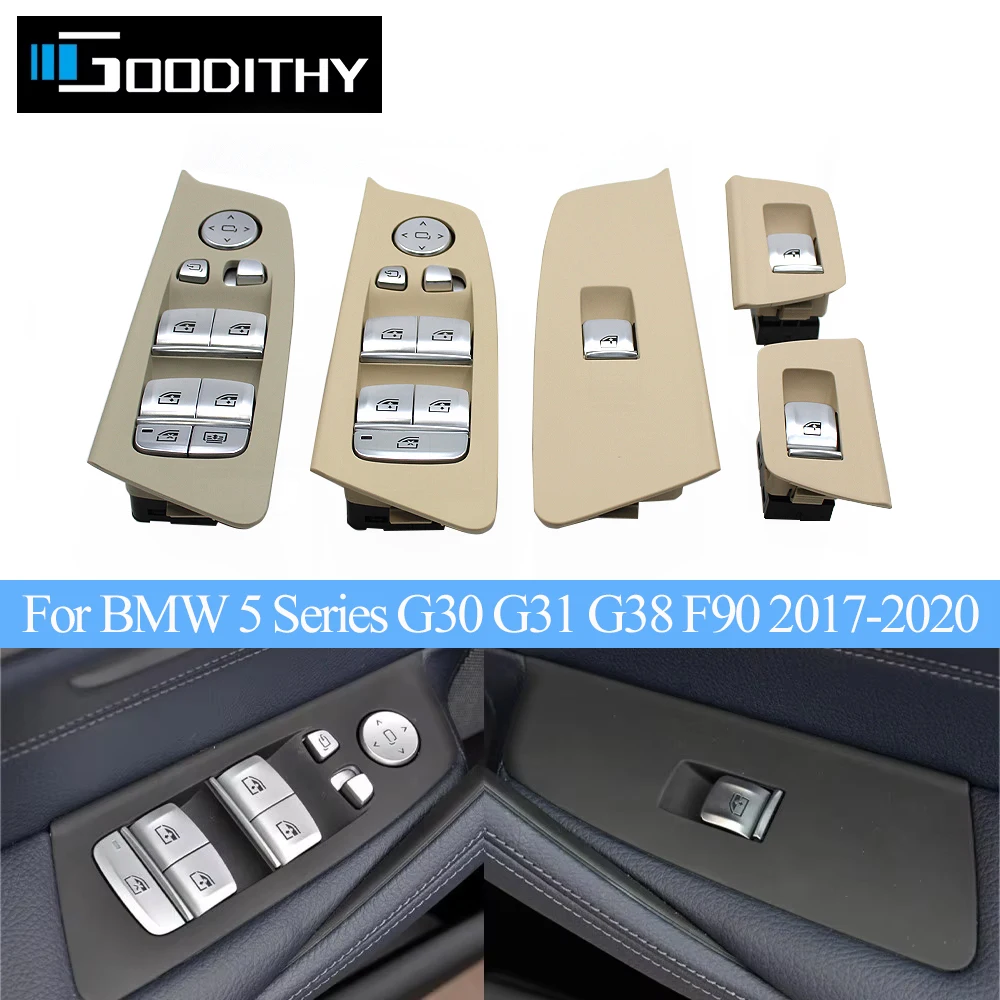 LHD Auto Innentür Fensterheber Schalter Steuertaste Montage Für BMW 5 M5 Serie G30 G31 F90 525i 530i 540i Image