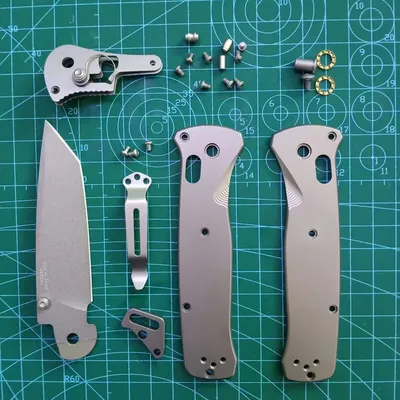 1 Satz maßgeschneiderte Waagen mit Griff aus Titanlegierung + 14C28N-Edelstahlklinge für Benchmade 537 Modify