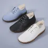 Turnschuhe Frauen Schuhe Plattform Slipper schnüren Leder Wohnungen 2024 Trend Frühling lässig