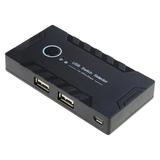 Zeiwohndc Ports USb2.0 Switcher KVM Docking Station Printer Sharing Switch 2 in 4 Out