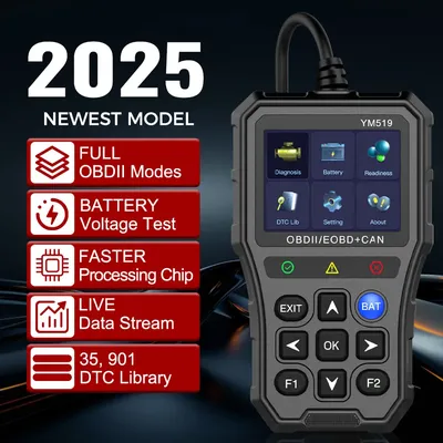 Car Diagnostic Tool Multi-language YM519 Battery Tester Code Reader Fault Code Scanner OBD2 Code