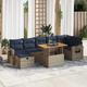 Vidaxl - Set Divani Giardino 8 pz con Cuscini Marrone Polyrattan Acacia