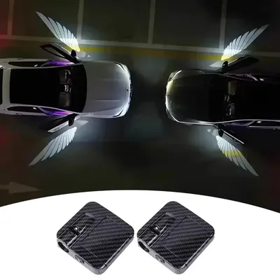 Wireless HD Laser Car Door Projector - 2/4pcs, Auto Accessory, No Wiring Required, Battery-Powered,