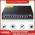Switch Ethernet Gigabit POE RJ45 a 12 porte SFP 52V con per 802.3af/at Uplink Plug and Play non gestito, per telecamera IP/NVR
