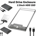 Scatola per disco rigido USB 3.0 Tipo C a SATA III Custodia per disco rigido HDD da 2,5 pollici SSD Custodia esterna per disco rigido Scatola per disco HDD esterno
