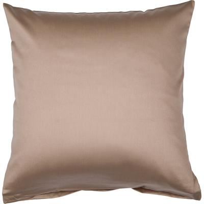 Kissenbezug JANINE "Colors Mako Satin", grau (taupe), B:50cm L:50cm, Mako-Satin, Obermaterial: 100% Baumwolle, Kissenbezüge, mit Reißverschluss, uni Kissenhülle, feinfädig, 100% Baumwolle Image