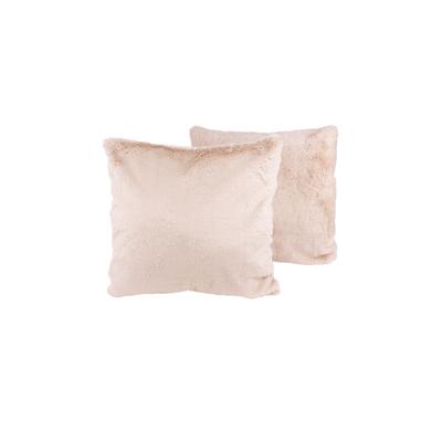 Fellkissen KENDA SAND "Dekokissen Aimee 625 2er-Set", beige (creme), B:45cm L:45cm, Polyester, Dekokissen_Sitzkissen_Kissenhüllen, Kissen inkl. Füllung mit flauschigem Stoffbezug Image