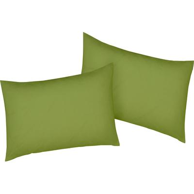 Kissenbezug BELLANA "Mako-Jersey-Exclusiv", grün (moos), B:60cm L:40cm, Baumwolle, Obermaterial: 100% Baumwolle, Kissenbezüge, aus reiner Baumwolle Image
