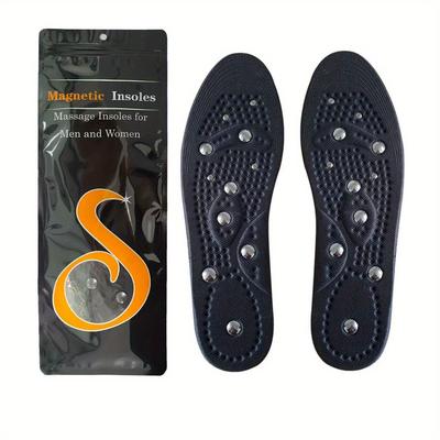 TEMU Men's & Women's Magnetic Insoles - Black Eva, Breathable, Arch Support, Customizable Fit, Magnetic Footbeds For Shoes, Comfortable Footwear | Customizable Insoles | Evasole Image