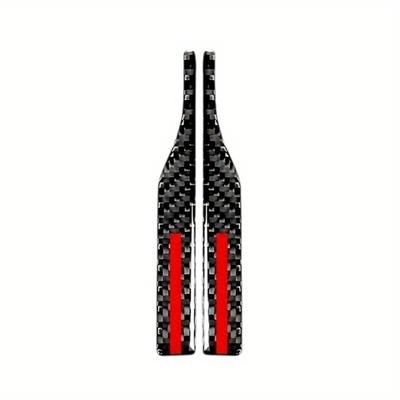 TEMU 2pcs Rearview Mirror Protective Stickers, Scratch Resistant Decal Decoration, Carbon Fiber Material Image