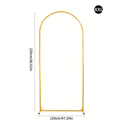 TEMU Elegant Metal Arch Frame For Weddings, Birthdays, Engagements, And Celebrations - Indoor/outdoor Party Decor, 0.5x1.2m To 1.2x2.2m Sizes, Photoshoots And Event Settings, Wedding Decorations Image