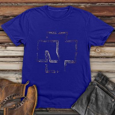 TEMU Men's Casual Short-sleeve T-shirt With Unique Print - Breathable Polyester, Crew Neck, Summer Image