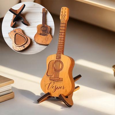 TEMU 1 Set Guitar Lover Gift Set - Includes Engraved Personalized Guitar Picks, Ideal For Anniversaries Or Gifts For Fathers, Brothers, , Or