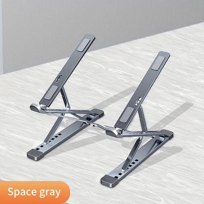 TEMU Foldable Notebook Stand, Aluminum Alloy Material Portable Desk Tablet Holder With Cooling Function, Suitable For Macbook Laptop Stand, Desktop Stand, Laptop Computer Stand Image