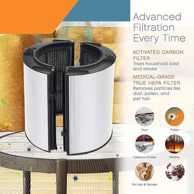 TEMU Replacement Filter Compatible With Air Purifiers Hp04 Tp04 Dp04 Ph04 Hp09 Tp09 Hp07 Tp07 Ph03 Ph01, Featuring A 2-in-1 Hepa + And H13 Grade True Hepa Filter Image