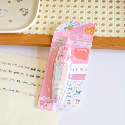 TEMU Bowknot Pattern Rolling , With Colorful Patterns, For Notes, Marking, And Decoration, Cute Pens Image