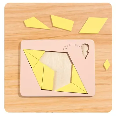 Geometrische Holzpuzzles Herausforderung Impossible Brain Burning Dekompression Mind Brain Teaser Image