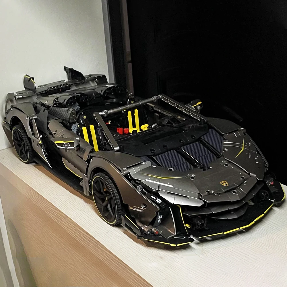Technische Serie Einmaliges Konzept-Sportwagen-Baustein-Modell, Mechanisches Rennfahrzeug-Modell, Bausteine, Spielzeug für Erwachsene, MOC