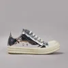 Marke Casual Low Top Qualität Silber Ankle Boot Designer ricks Männer Schuh Luxus Mode Zipper