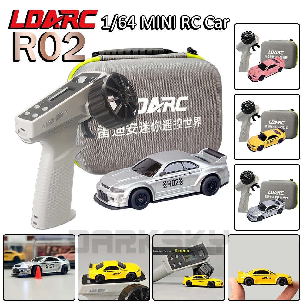 LDARC R02 1/64 MINI RC Simulierte Elektrische Fernbedienung Modell Auto Tabletop On-Road Fahrzeug RTR 2,4 GHz Erwachsene kinder Spielzeug