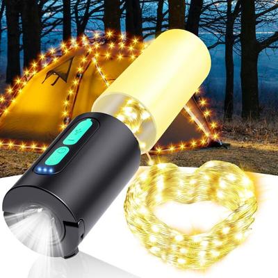 Lablanc - Campingleuchte, 10 m Lichterkette mit Campinglaternen (4-in-1-Design), Campinglampen mit Image