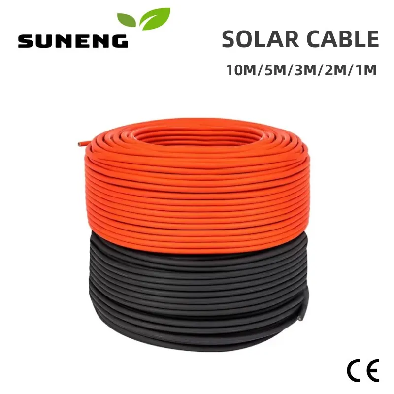 Photovoltaik-Kabel 2,5 mm2 4 mm2 6 mm2 Solarstromkabel Draht TÜV H1Z2Z2-K PV1-F für PV-Panels Anschluss Rot Schwarz XLPE-Mantel Image