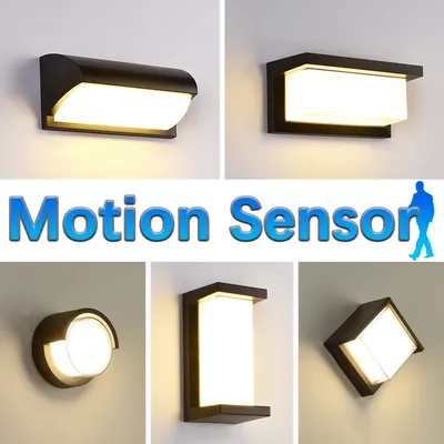 LED Wand Licht Motion Sensor Indoor Outdoor Lampe 85-265V ABS Wasserdichte Led-leuchten Moderne Lichter Dekoration für Wand Panels Hause