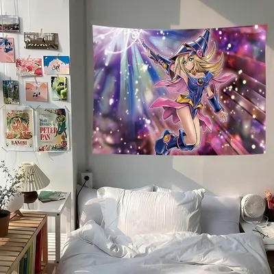 Yu Gi Oh Dark Magician Girl Hippie Wandbehang Wandteppiche für Wohnzimmer Home Dorm Decor Art Home Decor Image