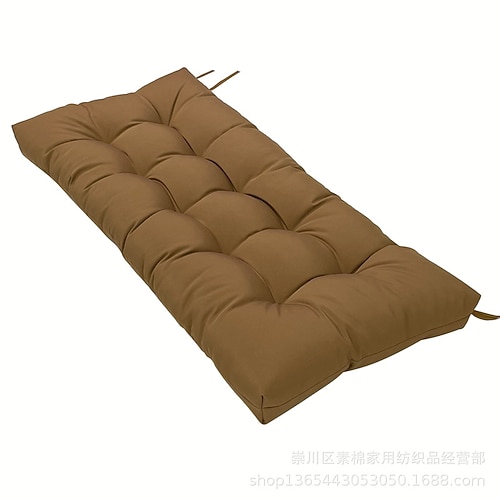 Cuscino per panca impermeabile, cuscini per panca da esterno, morbidi cuscini per sedie a dondolo, cuscino per panca imbottito con 2 lacci, cuscini per panca per mobili da interno/esterno
