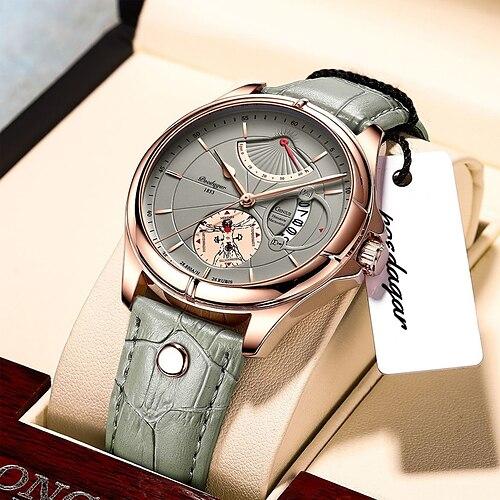 Herrenuhr Mode Top Luxus Sport Herren Armbanduhr wasserdicht leuchtend Leder Datum Quarzuhren