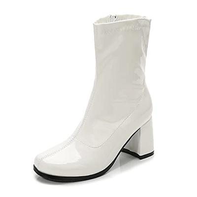 Retro Vintage 1970er Groovy Schuhe Gogo Stiefel Disco Lack-Latex glänzend Metallisch Damen Halloween Karneval Musikfestival Pride Parade Retro-Mottoparty Erwachsene Schuhe Image