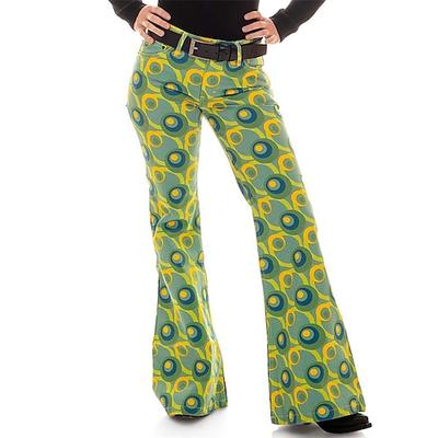 Retro Vintage 1970er Groovy Schlaghosen Disco Mittlere Hüfthöhe Psychedelisch Damen Halloween Karneval Urlaub Musikfestival Festival Erwachsene Hose Image
