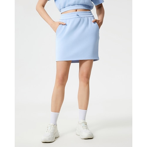 Damen Einfarbig Lässiger Rock Tennisröcke Kordelzug Feuchtigkeitsableitend Atmungsaktiv Tennis Golfspiel Pickleball Schwarz Weiß Rosa Tennisbekleidung Image