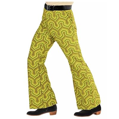 Retro Vintage 1970er Groovy Schlaghosen Disco Mittlere Hüfthöhe Psychedelisch Herren Halloween Karneval Urlaub Musikfestival Festival Erwachsene Hose Image