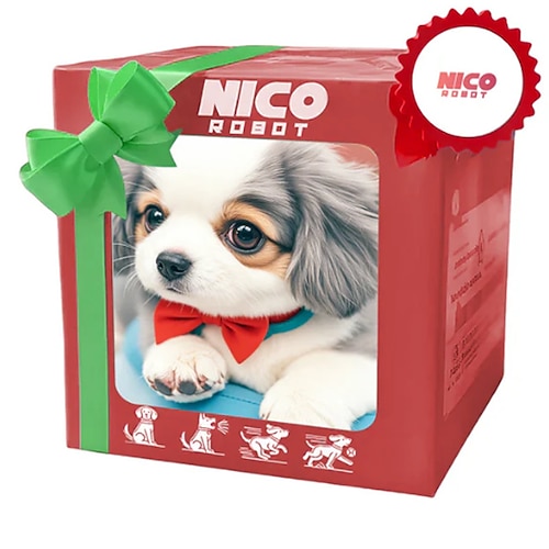 Roboterhund Mein realistischer Roboterwelpe interaktives Welpenspielzeug das läuft bellt wedelt mit dem Schwanz Plüschhaustierhund für Kinder und Erwachsene realistisches robotisches Hundespielzeug Image