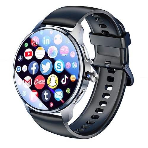 Smartwatch mit 1,89-Zoll-AMOLED-Bildschirm, 4G-SIM-Unterstützung, drehbarer Kamera, GPS, WLAN, Bluetooth-Anruf, App-Download, kompatibel mit Android