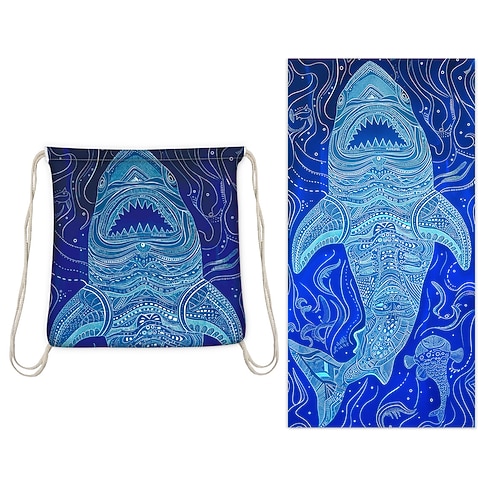 bedrucktes Strandtuch, leichte, schnelltrocknende, sandfreie Stranddecke, ideal für Reisen, Pool und den Einsatz im Freien Image