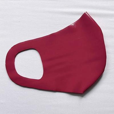 Maske Gesichtsschutz aus Gummi Halbgesichtsmaske Glänzendes Finish Herren Damen Shinny Lederfetisch Nasser Look Einfarbig Kostüm für Leistung Nachtclub Pride Parade Halloween Karneval Erwachsene Image