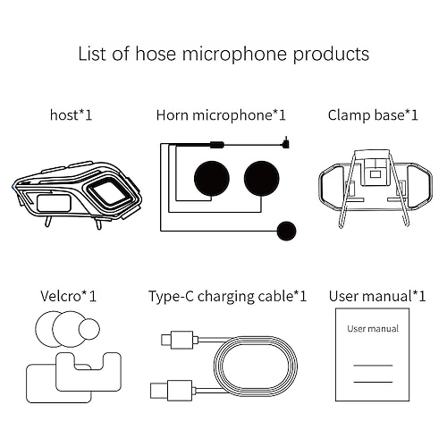 Auricolare Bluetooth per casco con luce LED, impermeabile IPX8, suono HD, assistente vocale, batteria a lunga durata, installazione staccabile - compatibile con caschi integrali e mezzi caschi
