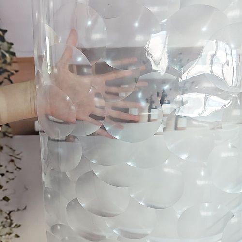 PEVA 8G Duschvorhang-Beschichtung 72x72 Zoll 3D klarer blauer Blasenschwerlast-Wasserschutz Duschvorhang-Beschichtung dicker Kunststoff-Duschvorhang für das Badezimmer 12 Haken Image