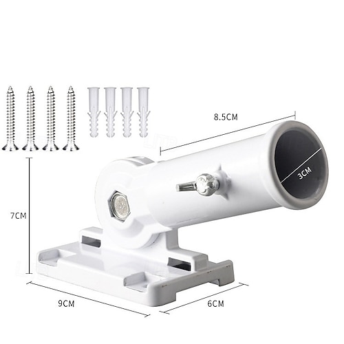 Verstellbarer Fahnenmastenhalter Fahnenmasthalterung für Außenhaus robuster Aluminium Multifunktions-Fahnenmast-Montagehalter rostfrei mit Zubehör 1 Innendurchmesser Image