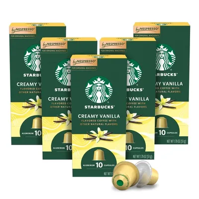 By Nespresso Original Line, Creamy Vanilla, Flavored Roast Nespresso Pods, 10 ct, 5 pk