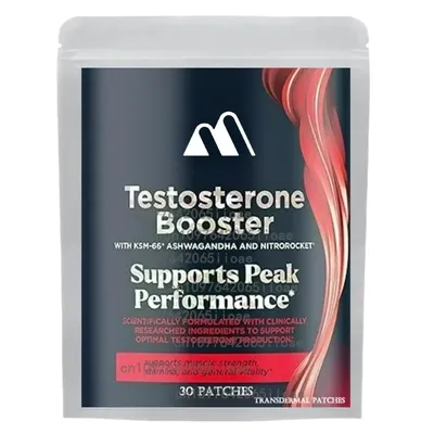 30 Patches Testosterone Booster for Men with Horny Goat Weed, Maca Root Transdermal Patches Energy
