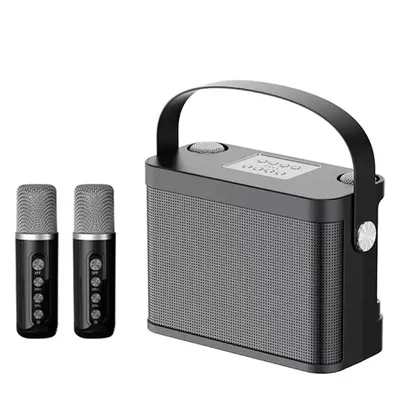 New YS-219 Karaoke Machine Mini Portable Wireless Bluetooth Speaker System With 2 Microphones