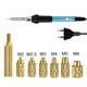 Set di calore Inserto Punta per saldatore Testa M2 M2.5 M3 M4 M5 M6 Inserti Hot Melt Dado Ottone Kit di inserimento filettatura incorporata per plastica